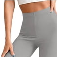thumbnail image 6 of Vmvidoty Women Legging Plus Size High Waist Capri Yoga Leggings Cropped Pant for Workout Gray M, 6 of 8