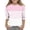 Pink, variant on Abtuhar Summer 3/4 Sleeve Top for Boys and Girls Crew Neck Stripe Print Pullover Base Shirt for 3-14 Years