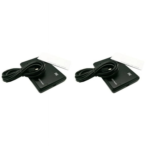 2X RFID Smart Card Reader with USB Port, 13.56MHz IC Card, Contactless Sensitivity, Support Window System Linux