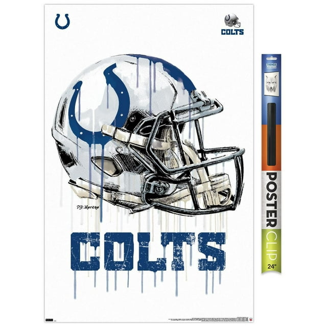 NFL Indianapolis Colts - Drip Helmet 20 Wall Poster, 22.375" x 34"