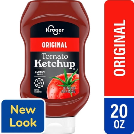 Kr Original Tomato Ketchup Inverted Squeeze Bottle Gluten Free 20 oz