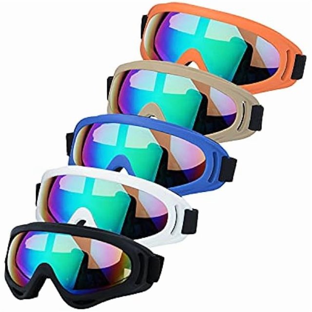 wonima02 Motorcycle Goggles Pack of 5 -Dirt Bike ATV Motocross Riding Offroad Goggles for Boys Girls Youth Men Women
