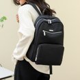 thumbnail image 4 of Mochilas de nailon de color liso para mujer, impermeables, de gran capacidad, sencillas, para estudiantes, multifuncionales, para viajes y escuela, 2023, 4 of 4