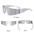 thumbnail image 3 of Gafas de sol de moda milramtob Futuristic Wrap Around Y2K, 3 of 5