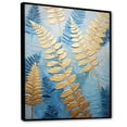 thumbnail image 2 of Designart "A Symphony Of Blue And Golden Ferns VII" Ferns Floater Framed Canvas Art Print, 2 of 5