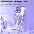 thumbnail image 6 of Phone Case for iPhone 11 Pro Max Case Glitter Bling Shiny Sparkly Clear Rhinestone Soft TPU for Women Girls Anti-Scratch Camera Protector Shockproof Cover for iPhone 11 Pro Max,Purple KDL, 6 of 12