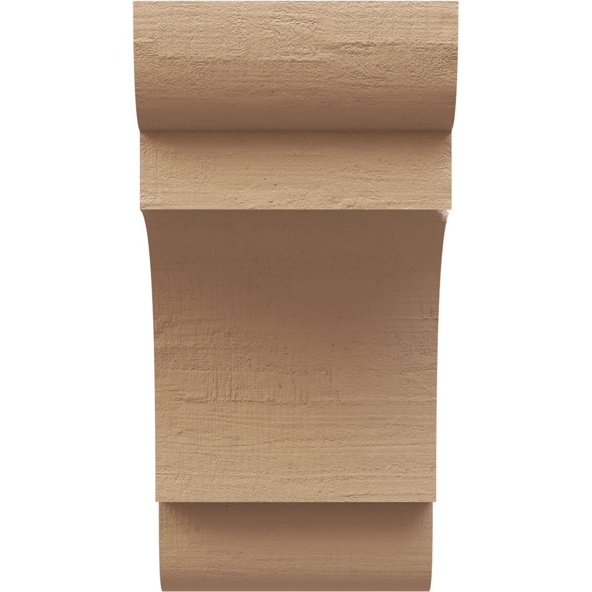 7"W x 7"D x 14"H Wide New Brighton Rough Cedar Woodgrain TimberThane Corbel, Primed Tan