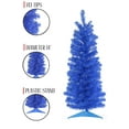 thumbnail image 6 of Perfect Holiday 3 Ft Noble Fir Pencil Christmas Tree, 143 Tips with Plastic Stand, Blue, 6 of 6