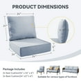 thumbnail image 7 of Unnifurnzi Outdoor Chair Cushions Set of 2-24 x 24 x 6 Inch Patio Furniture Cushions with Water Resistant & Removable Cover Patio Cushions for Outdoor Furniture Chair Sofa Couch-Baby Blue, 7 of 7