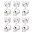 thumbnail image 1 of Uxcell 12Pack Tapón de Arete de Silicona Corazón Suave para Aretes de Perno 3.8mm Oro Blanco, 1 of 7