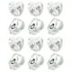 thumbnail image 1 of Uxcell 12Pack Tapón de Arete de Silicona Corazón Suave para Aretes de Perno 3.8mm Oro Blanco, 1 of 7