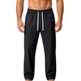 thumbnail image 2 of HAOTAGS Men’s Breathable Quick-Dry Casual Trousers High-Elastic Waist Straight Leg Everyday Wear Long Pants Black Size 2XL, 2 of 6