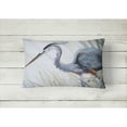 thumbnail image 2 of Carolines Treasures JMK1017PW1216 Blue Heron Frog hunting Canvas Fabric Decorative Pillow  12H x16W multicolor, 2 of 3