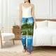 thumbnail image 4 of Fotbe Island And Coral Reef Pantalones de Pijama para Mujer, Pantalones de Dormir, Pantalones Pj con Cordón y Bolsillos-3X-Large, 4 of 6