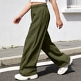 thumbnail image 5 of Krdevn Girls Crinkle Gauze Wide Leg Pants Elastic Waist Casual Summer Kids Solid Trousers,13-14 Years, 5 of 6