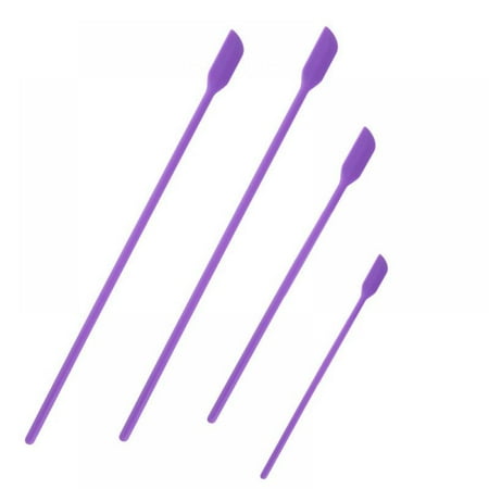 

Mini Silicone Spatula-Makeup Spatula-4 Pack Small Silicone Spatula-Thin Spatula Set for Skinny Openings-EVEREST GOOSE Tiny Scraper for Jar Kitchen Bottles Cosmetic