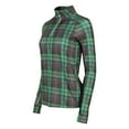 thumbnail image 2 of Dapplebay Holiday Plaid 1/4 Zip Light Riding Top - Green-XXS, 2 of 8