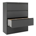 thumbnail image 5 of Hirsh Pro 42 inch Wide 4 Drawer Metal Lateral File Cabinet for Home and Office, Holds Letter, Legal and A4 Hanging Folders, Charcoal, 5 of 6