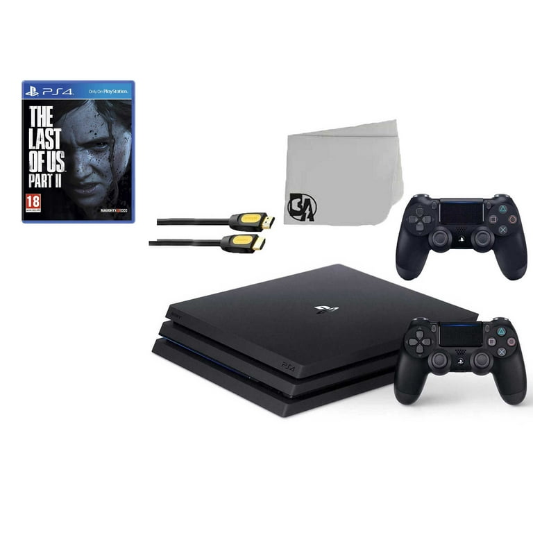 PlayStation 4 Pro 1TB Gaming Console Black Controller Included with The Last of Us Part II BOLT AXTION Bundle Used - Walmart.com