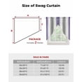 thumbnail image 6 of Purple Grey Swag Valances for Windows, Gray Farmhouse Modern Rustic Rod Pocket Sheer Valances for Small Windows, Swag Toppers Light Filtering for Kitchen Living Room 2 Panels 36''x36'', 6 of 6