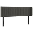 thumbnail image 5 of vidaXL Headboard with Ears Dark Gray 40.6"x6.3"x30.7"/34.6" Velvet, 5 of 38