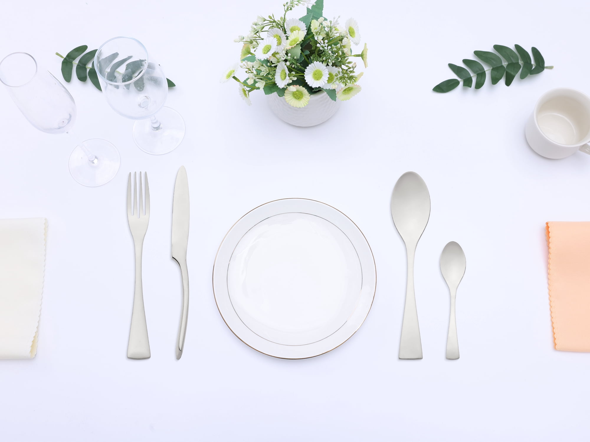 Unique Bargains Stainless Steel Silverware Set Silver 4 Pcs