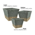 thumbnail image 7 of Honey-Can-Do Seagrass Set of 3 Square Nesting Storage Baskets, Natural and Gray, 7 of 7