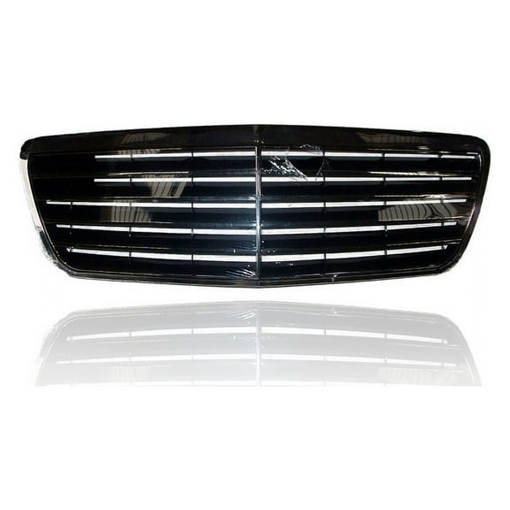 Grille - Compatible/Replacement for '00-03 Mercedes-Benz 210 E-Class Wagon, 00-02 Sedan With Avant Garde Package - Chrome/Gray - 21088006839040