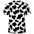 thumbnail image 2 of QTAGTESS Men's Cow Print T-Shirt Black and White Animal Pattern Graphic Tee Shirt, 2 of 7