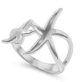 thumbnail image 1 of Starfish Animal Pointy Wide Ring .925 Sterling Silver Band Jewelry Female Male Unisex Size 6, 1 of 4