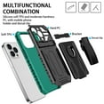 thumbnail image 3 of Allytechgroup for iPhone 16 Case with Belt Clip Holster, Slim Phone Not Hot/Fast Heat Dissipation Case with Kickstand Military Grade Drop Protection for iPhone 16, Darkgreen, 3 of 3