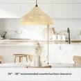 thumbnail image 6 of Hunter - Agoura 3-light Matte Black, Large Pendant Light, Dimmable, Casual Style, Cone Shaped, for Bedrooms, Dining, Living Rooms - 48080, 6 of 8