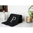 thumbnail image 6 of Decorvo Black Monogrammed Hand Towel for Bathroom - Initial Hotel Quality Decorative Luxury Towel - GOTS Organic Certified - Set of 2 White Letter P, 6 of 8