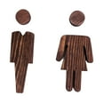 thumbnail image 2 of Letreros de madera BLESIY para baño 2 piezas 13cm para hombres y mujeres, 2 of 8