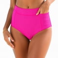 thumbnail image 2 of Kpoplk Women's High Waisted Bikini Bottom Full Coverage Bathing Suit Swim Bottoms Tummy Control Swimsuit Shorts Size S,Pink, 2 of 9