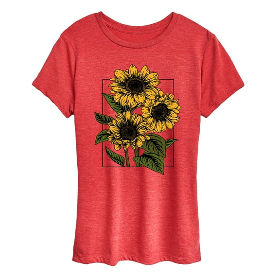 Instant Message - Vintage Sunflowers - Women's Short Sleeve Graphic T-Shirt