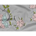 thumbnail image 5 of oneOone Rayon Light Gray Fabric Leaves & Flower Floral Dress Material Fabric Print Fabric By The Yard 56 Inch Wide, 5 of 6