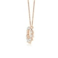 thumbnail image 2 of ANGARA Lab Grown Diamond Horizontal Infinity Journey Pendant for Women in 14K Rose Gold (Size-1.65mm| Color-F-G| Clarity-VS) | Anniversary, Jewelry Gift for Women | Lab-Grown Diamond Necklace, 2 of 5