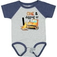 thumbnail image 3 of Inktastic One and Digging It Bulldozer 1st Birthday Boys or Girls Baby Bodysuit, 3 of 5