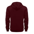 thumbnail image 5 of felwors Zip Up Hoodie for Men Cargo Sweatshirt Military Tactical Jacket Vintage Workout Running Active Hoodies with Pockets Wine for Size M, 5 of 8