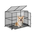 thumbnail image 1 of Cage pour Chien - Chenil en Acier Inoxydable Robuste de 36 Pouces - à l'Épreuve des Fugues et des Morsures - Doubles Portes avec Roues Verrouillables - Usage Intérieur/extérieur pour Petits/grands Chiens, 1 of 8