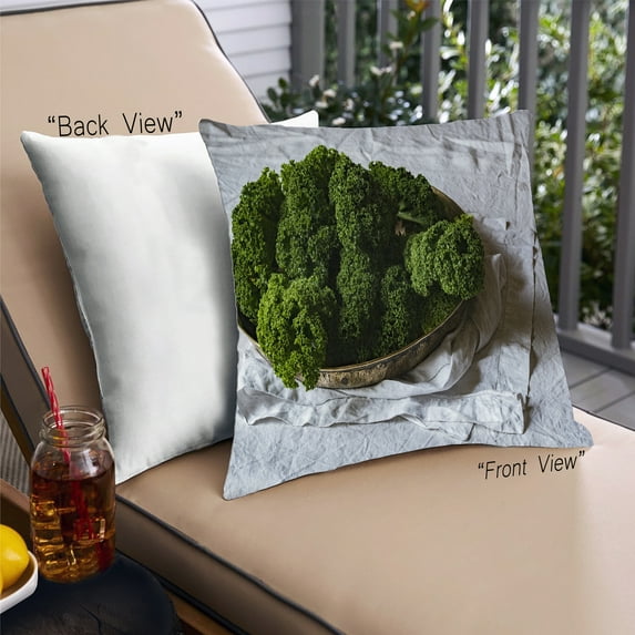 Ahgly Company Foods Broccoli Outdoor Throw Pillow, 18 inch by 18 inch