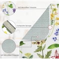 thumbnail image 3 of Absorbent Dish Drying Mat, Botanical Green Herbs Plants Flower Microfiber Pad for Kitchen Counter, Coffee Bar Decor, Heat Resistant and Reversible, 16" x 18", 3 of 7
