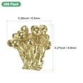 thumbnail image 3 of Uxcell 200-Pack Flower Pistil Metal Alloy Flower Blossom Connectors Charm, 6.5mm x 6.8mm Metal Material [Light Gold], 3 of 6