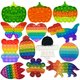 thumbnail image 2 of Juguete antiestrés de silicona para niños y adultos, juguete antiestrés con forma de calabaza arcoíris y burbujas para apretar, 2 of 5