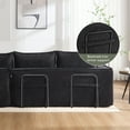thumbnail image 4 of Modern Minimalist Modular Sectional Sofa, Upholstered Cloud Couch, 4 of 9