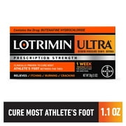 Lotrimin Ultra 1 Week Athlete's Foot Cream, Antifungal Cream, 30G Tube