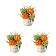 thumbnail image 1 of ZheElen Simulation Flower Set Stunning Floral Display With Minimal Effort Wide Range Pinellia orange 3Set, 1 of 6