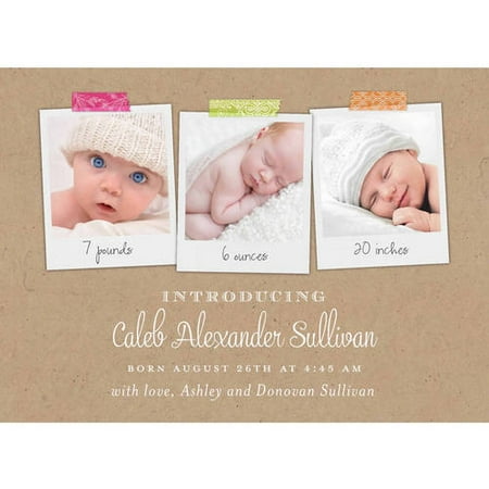 Polaroid Standard Baby Announcement