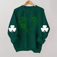 thumbnail image 4 of Women's Casual Long Sleeve Sweatshirt St. Patrick's Day Heart Printed Fashion Crewneck Pullover Tops (XL, Green), 4 of 4